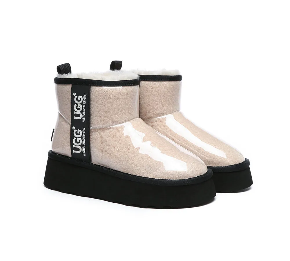 AUSTRALIAN SHEPHERD® UGG Boots Clear Waterproof and Shearling Women Coated Classic Platform