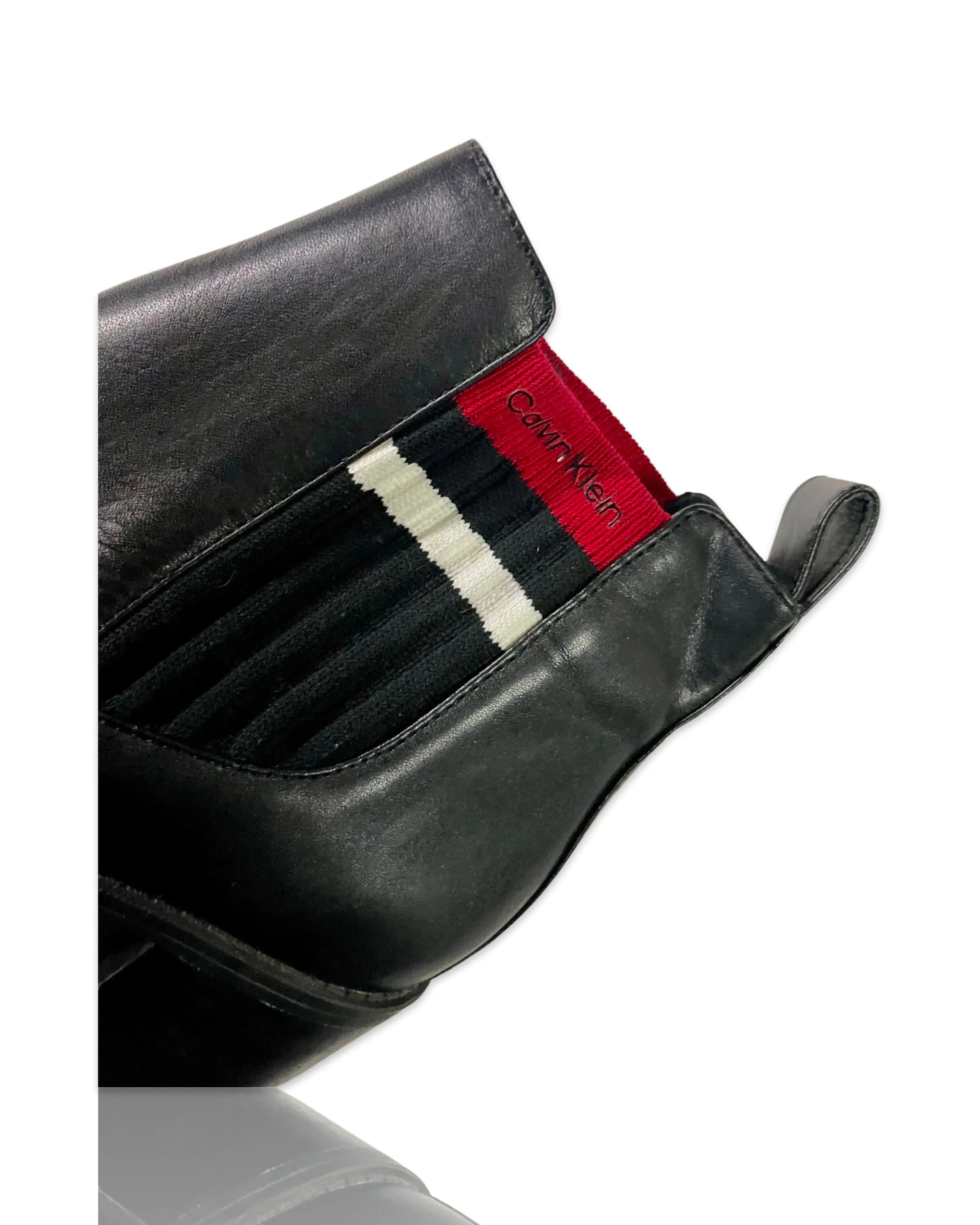 Cliche Vintage| Vintage Black CALVIN KLEIN Womens Boots UK 6 SKU 4080