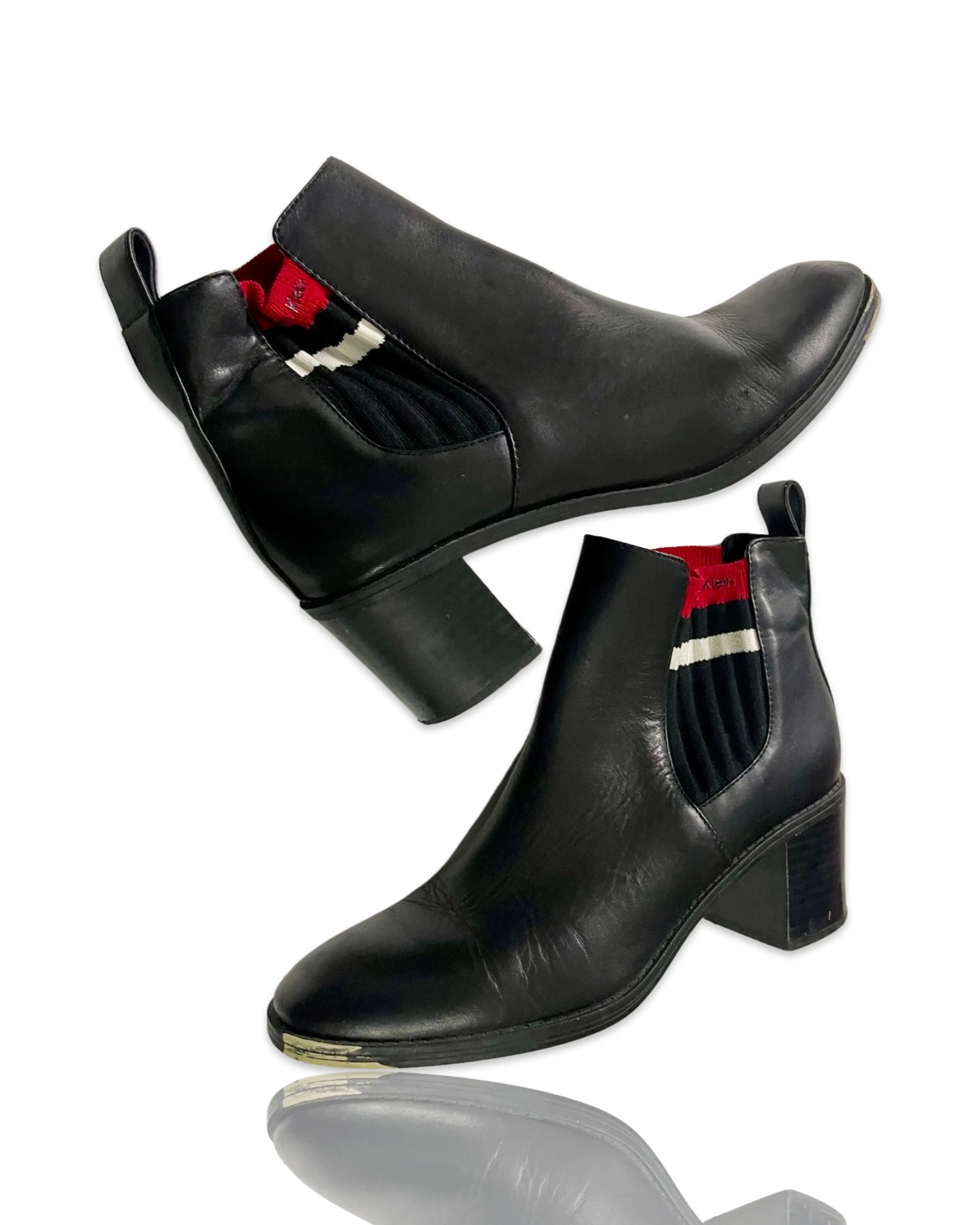 Cliche Vintage| Vintage Black CALVIN KLEIN Womens Boots UK 6 SKU 4080
