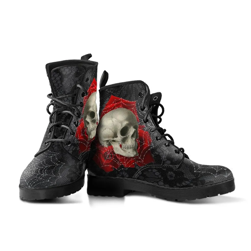 Combat Boots - Goth Shoes #14 Spiderweb Boots | Custom Shoes, Goth Boots, Gothic Boots, 90s Boots, Horror Clothing, 2000 Boots, Womens Boots
