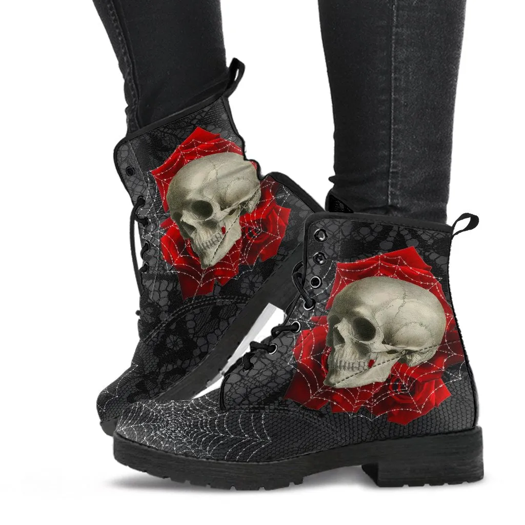 Combat Boots - Goth Shoes #14 Spiderweb Boots | Custom Shoes, Goth Boots, Gothic Boots, 90s Boots, Horror Clothing, 2000 Boots, Womens Boots