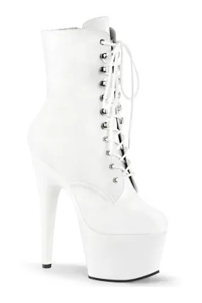 SS-ADORE-1020 White Faux Leather Ankle Boot