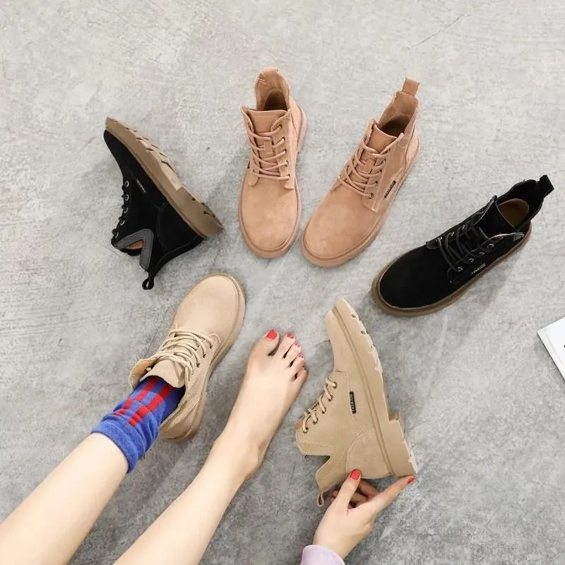 Suede Martin Boots