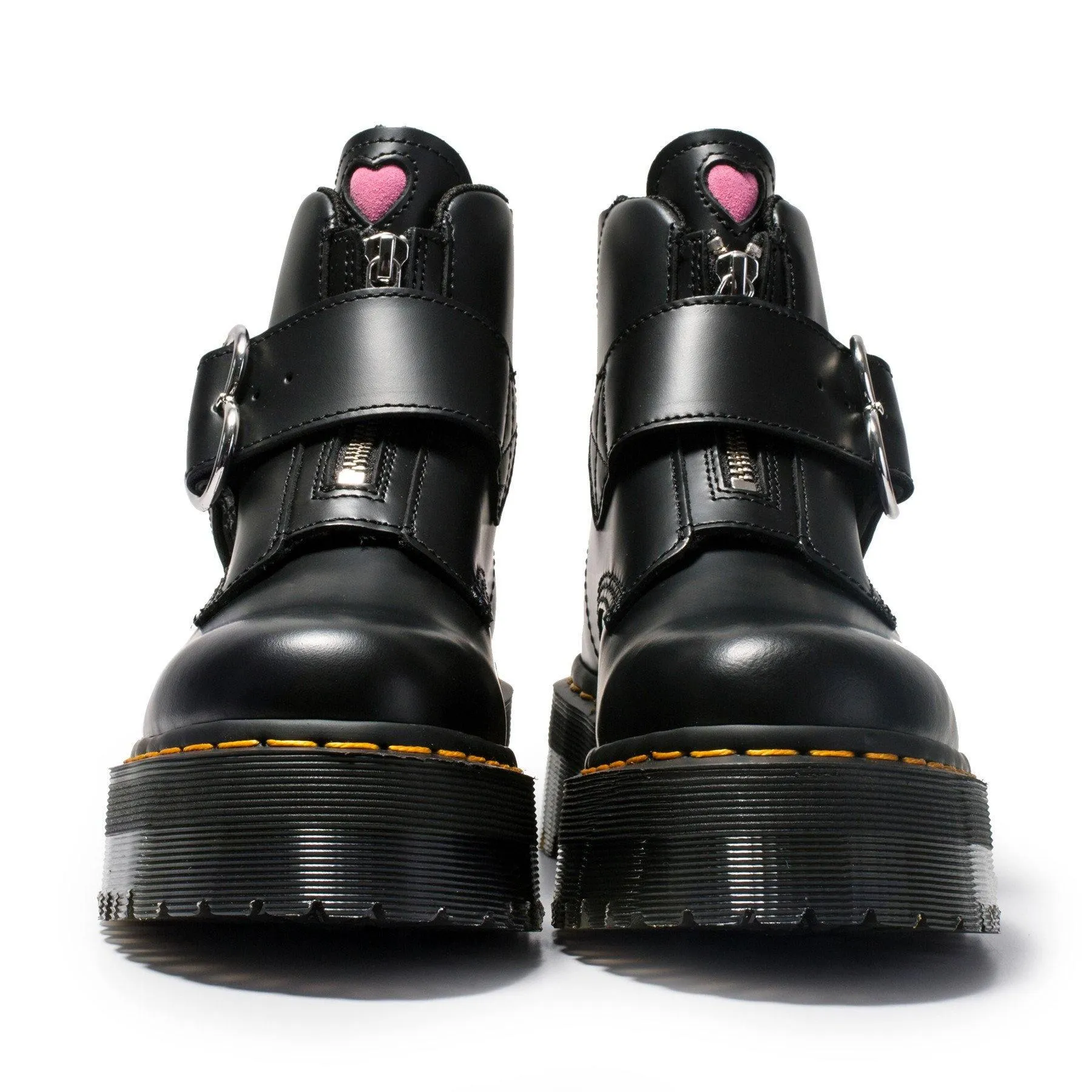 Women's Fashion Peach Heart Zipper Ankle Boots