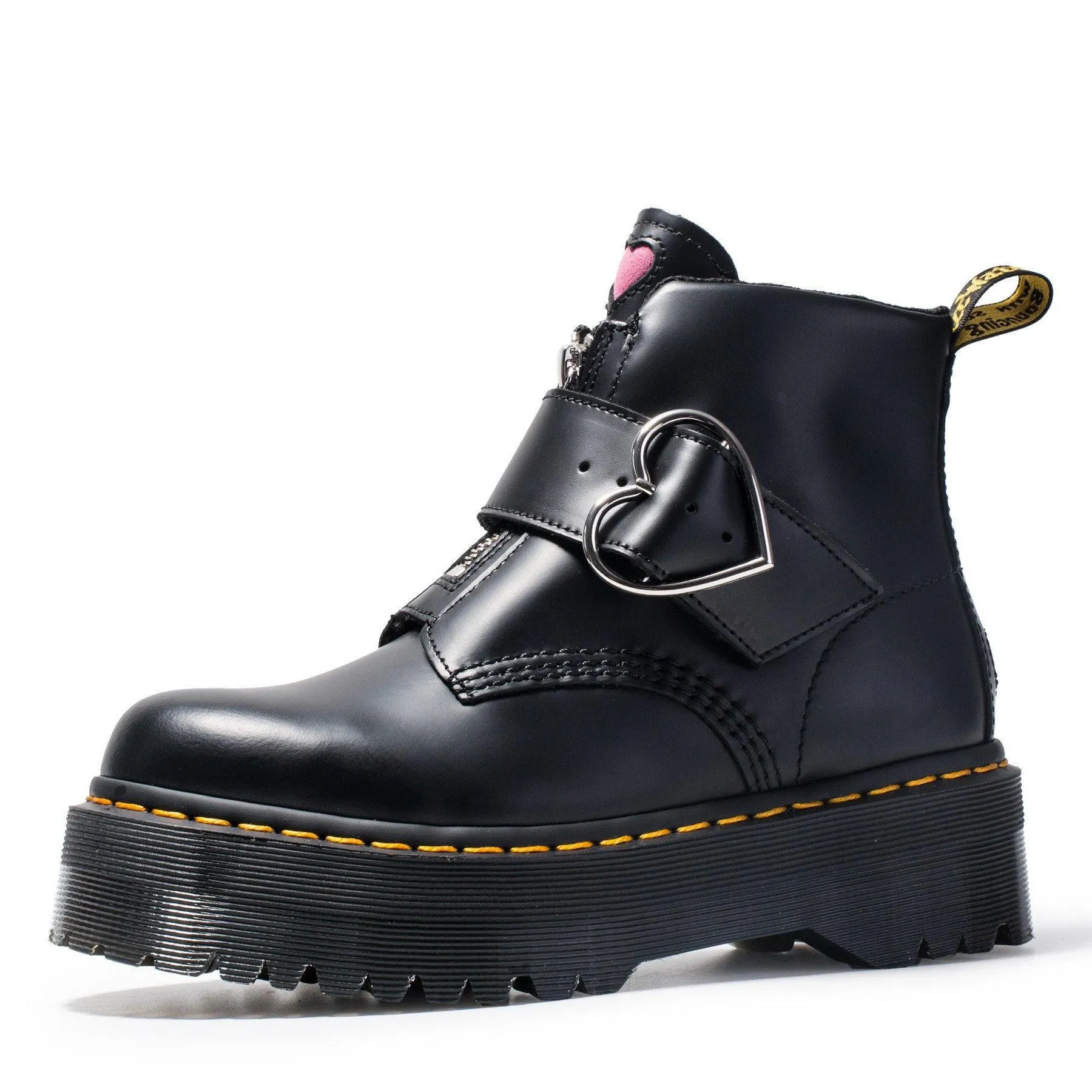 Women's Fashion Peach Heart Zipper Ankle Boots