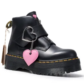 Women's Fashion Peach Heart Zipper Ankle Boots